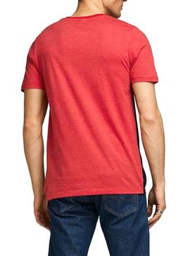 Camiseta Jack and Jones Coeagle Rojo Hombre