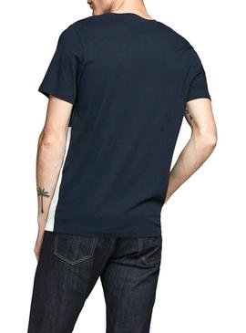 Camiseta Jack and Jones Coeagle Marino Hombre