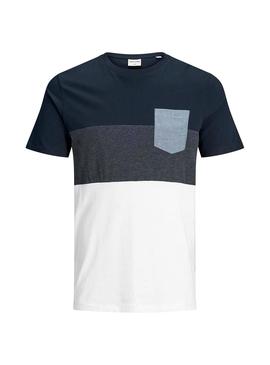 Camiseta Jack and Jones Coeagle Marino Hombre