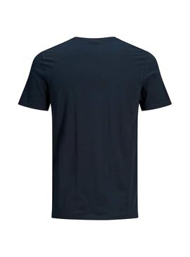 Camiseta Jack and Jones Coeagle Marino Hombre