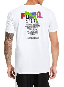 Camiseta Puma Graphic Tailored Blanco Para Hombre