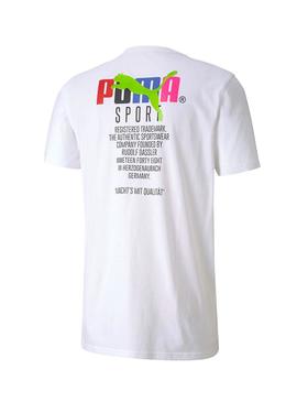 Camiseta Puma Graphic Tailored Blanco Para Hombre