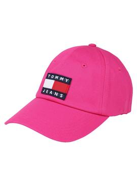 Gorra Tommy Jeans Heritage Rosa Para Mujer
