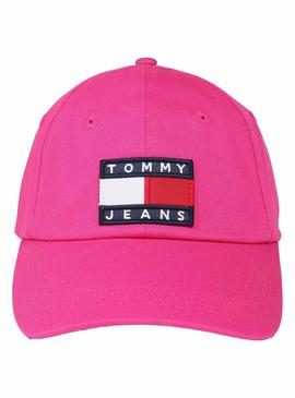 Gorra Tommy Jeans Heritage Rosa Para Mujer