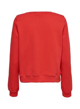 Sudadera Only Amina Rojo Para Mujer