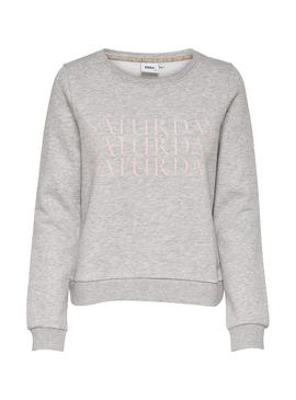 Sudadera Only Wendy Gris Mujer