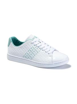 Zapatillas Lacoste Carnaby Blanco Verde Mujer