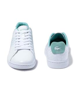 Zapatillas Lacoste Carnaby Blanco Verde Mujer