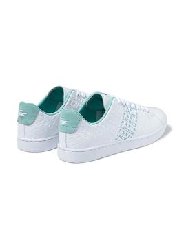 Zapatillas Lacoste Carnaby Blanco Verde Mujer