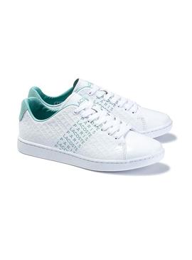 Zapatillas Lacoste Carnaby Blanco Verde Mujer