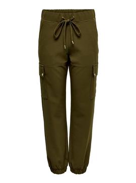 Pantalon Only Glowing Verde Mujer