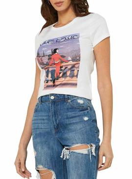 Camiseta Only Cindy Blanco Mujer