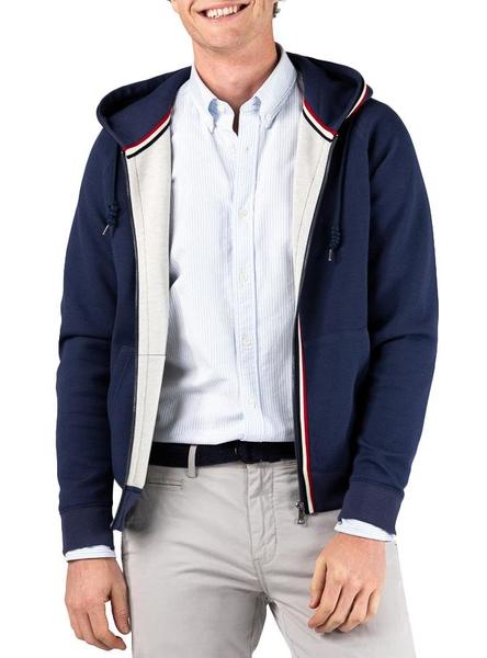 Sudadera El Ganso Zipper Hoody Marino Hombre