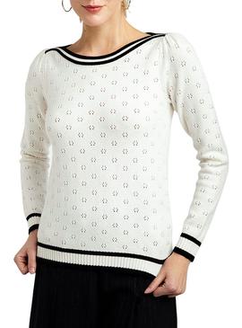 Jersey Naf Naf Troquelado Crudo Para Mujer