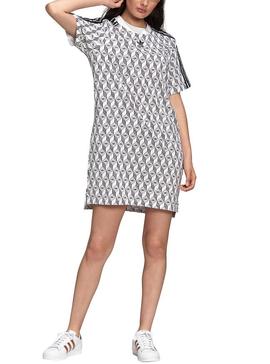Vestido Adidas Geometrico Blanco para Mujer