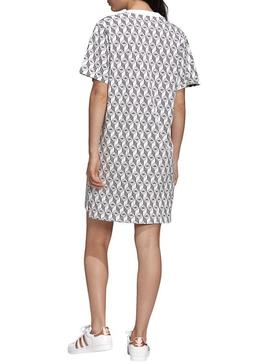 Vestido Adidas Geometrico Blanco para Mujer