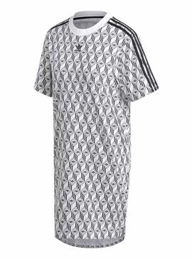 Vestido Adidas Geometrico Blanco para Mujer