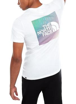 Camiseta The North Face Rainbow Blanco Hombre