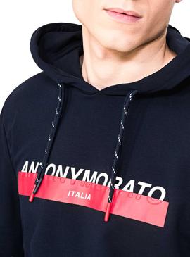 Sudadera Antony Morato Logo Marino Hombre