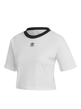 Top Adidas Crop Blanco Mujer