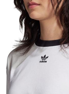 Top Adidas Crop Blanco Mujer