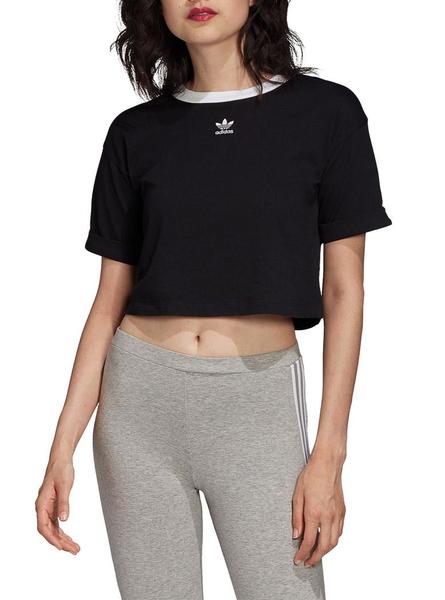 Posesión Con fecha de picar Top Adidas Crop Negro Mujer