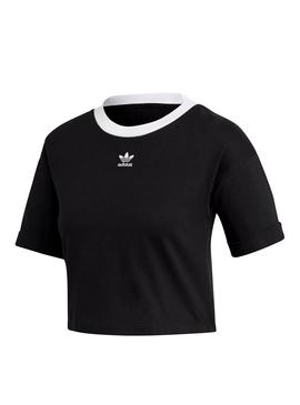 Top Adidas Crop Negro Mujer