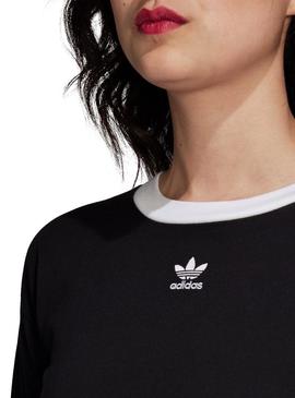 Top Adidas Crop Negro Mujer