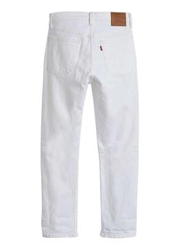 Pantalón Vaquero Levis 501 Crop Blanco Mujer