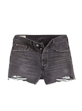 Short Levis 501 Original Gris Para  Mujer