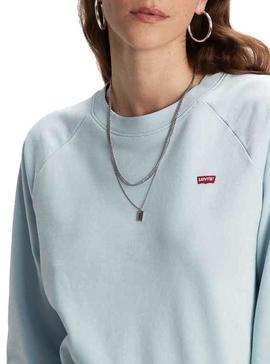 Sudadera Levis Relaxed Crew Azul Mujer
