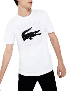 Camiseta Lacoste Cols Roules TH8384 Blanco Hombre