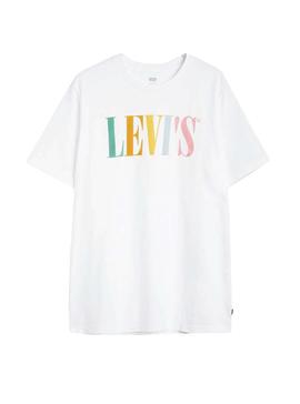 Camiseta Levis 90S Serif Blanco Hombre