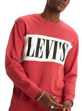 Sudadera Levis Serif Logo Colorblock Rojo Hombre