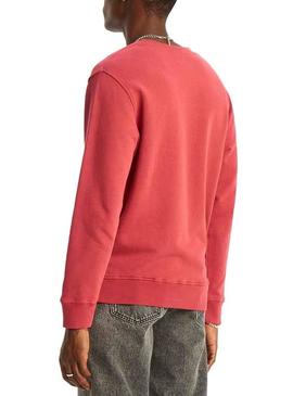 Sudadera Levis Serif Logo Colorblock Rojo Hombre