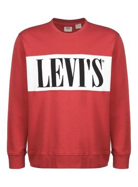 Sudadera Levis Serif Logo Colorblock Rojo Hombre