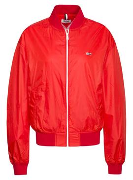 Bomber Tommy Jeans Recycled Rojo Mujer