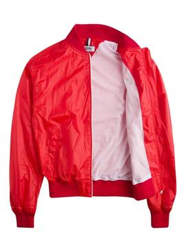 Bomber Tommy Jeans Recycled Rojo Mujer