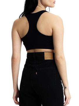 Top Levis Logo Serif Negro Mujer