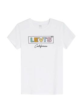 Camiseta Levis Cali Box Blanco Mujer
