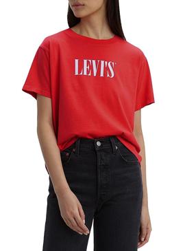 Camiseta Levis Varsity 90´S Serif Logo Rojo