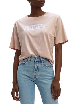 camiseta levis mujer rosa