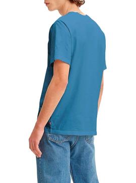 Camiseta Levis Relaxed Serif Azul Hombre