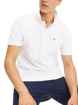 Polo Tommy Jeans Classic Solid Blanco Hombre