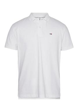 Polo Tommy Jeans Classic Solid Blanco Hombre