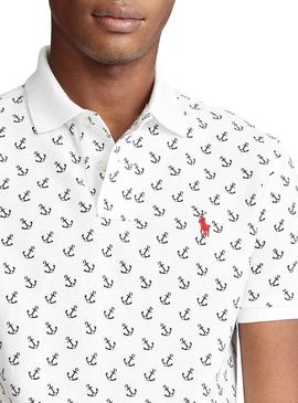 Polo Polo Ralph Lauren Anclas Blanco Hombre