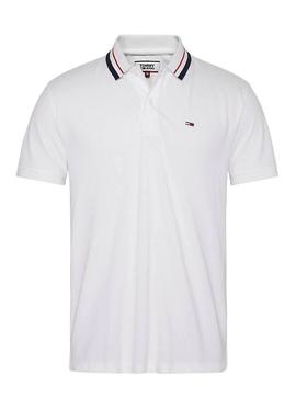 Polo Tommy Jeans Classic Blanco Hombre