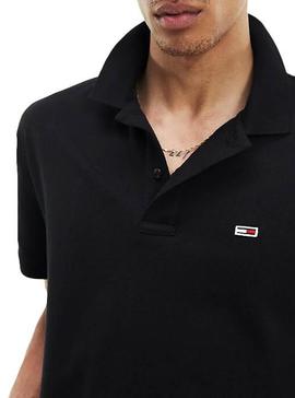 Polo Tommy Jeans Classic Solid Negro Hombre