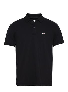 Polo Tommy Jeans Classic Solid Negro Hombre