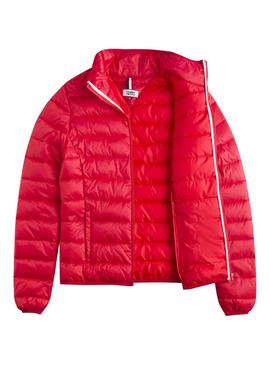 Cazadora Tommy Jeans Padded Light Rojo Mujer